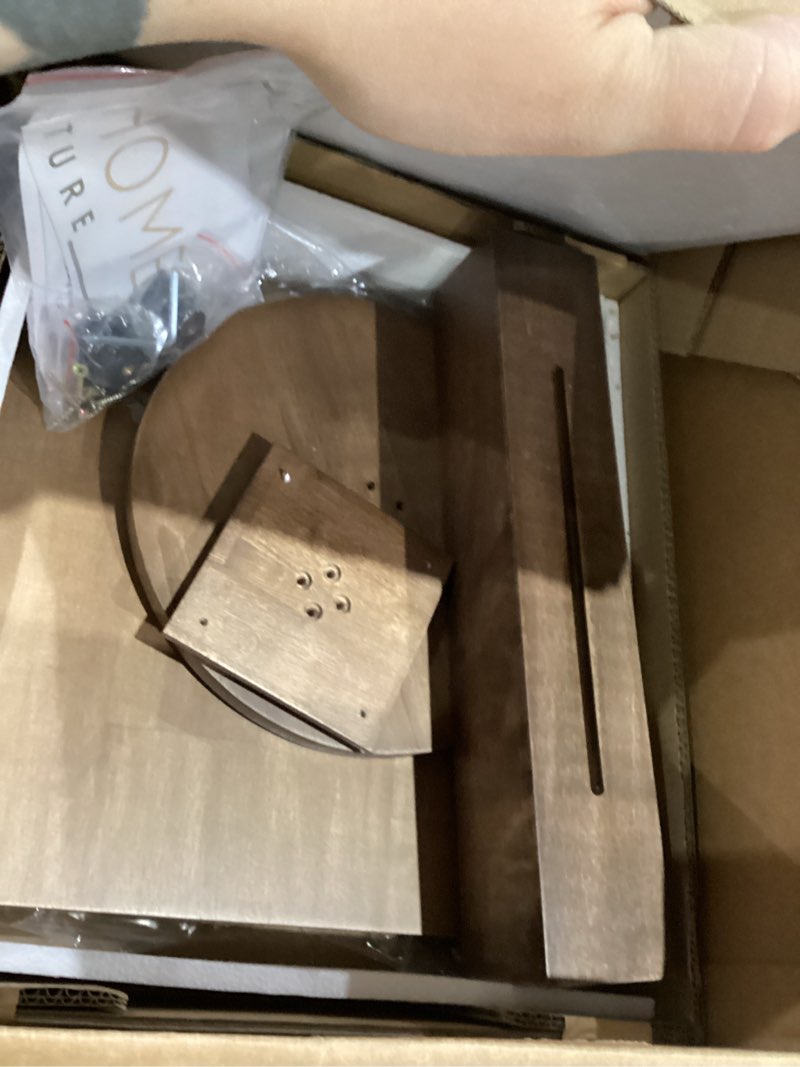 Condition photo showing Good Condition for behomes aurin solid wood nightstand, mid century modern side table with adjustable height, vintage sofa end table, bedside table for bedroom, living room, square top, walnut walnut - square top