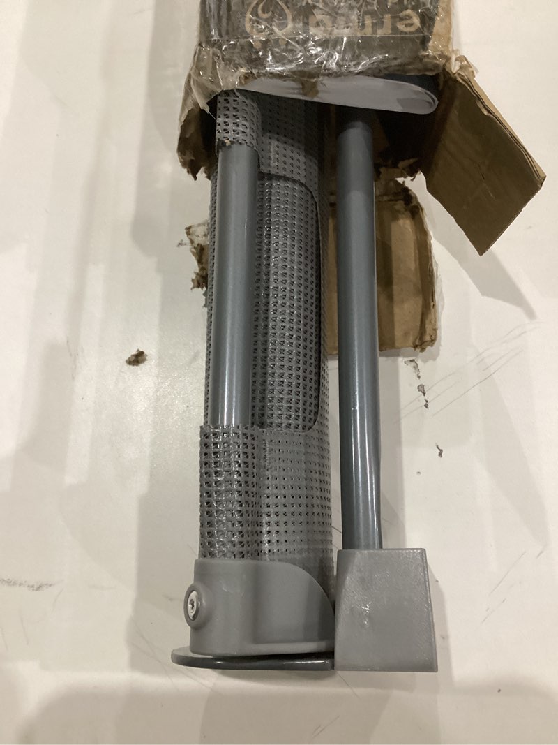 Condition photo showing As Is for Retractable Baby Gate Perma Child Safety 33" Tall x 55” Wide, Mesh, for Stairs, Doorways, Dogs, Pets, Indoor, Outdoor, One-Handed Operation, Locking, Easy Install, Hardware Mount, Gray Gray 33" Tall x 55" Wide