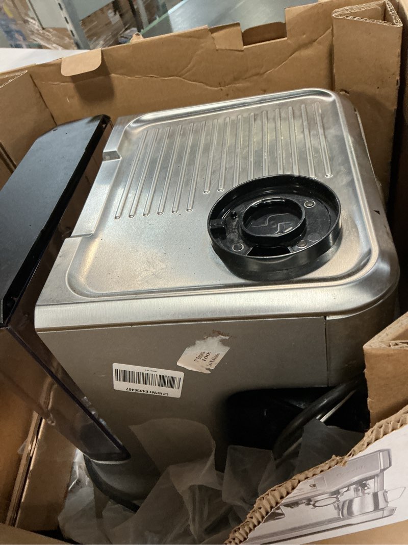 Condition photo showing As Is for breville barista touch espresso machine bes880bss, brushed stainless steel