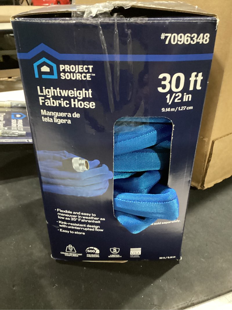 Condition photo showing Good Condition for project source project source lightweight 1/2-in x 30-ft premium -duty kink free woven blue coiled hose