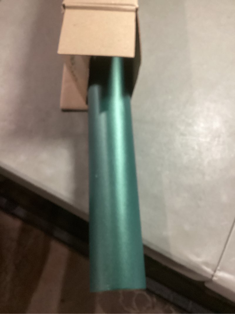 Condition photo showing As Is for laribbons green wrapping paper, mini roll-17 inch x 33 feet, solid color pearly-lustre birthday gift wrap paper rolls, perfect for holiday, wedding, valentine's day green 17 inch x 33 feet