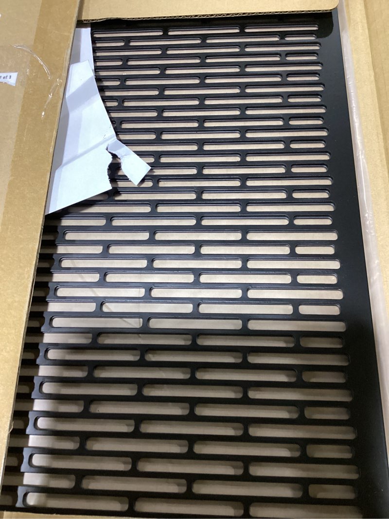 Condition photo showing As Is for rv screen door protector heavy duty camper screen door guard w/screw mount powder-coated pet-resistant mesh prevents dogs scratching, screen protector for rv entry doors (patent design)