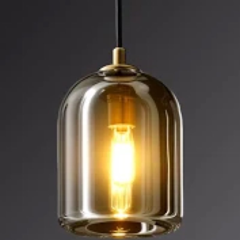 HONG DIRECT Crystal Pendant Light Kitchen Island Brass Crystal Pendant Light Over Island Height-Adju