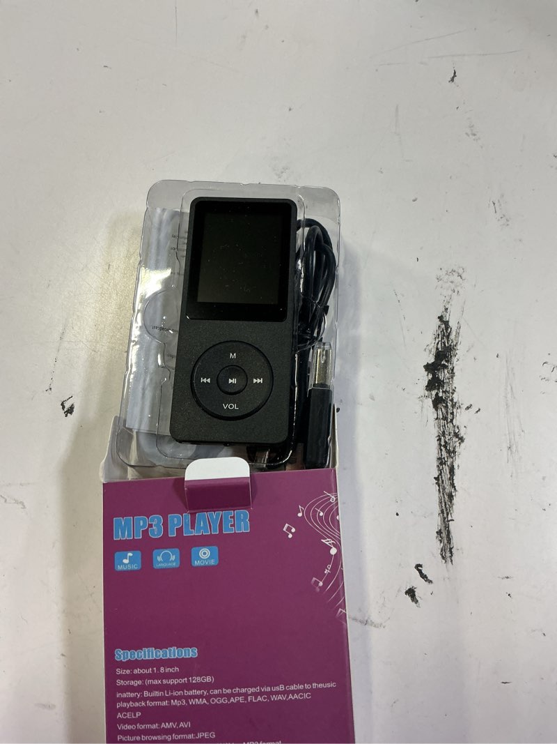 Condition photo showing Good Condition for 128gb mp3 player with bluetooth - portable music player for kids - with built-in hd speaker, voice recorder, hifi sound, e-book (included earphones) black