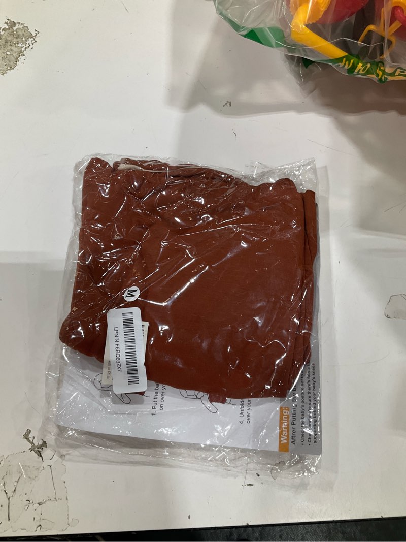 Condition photo showing New/Like New for baby wrap carrier, perfect baby carrier wrap sling for newborn and infant up to 35 lbs. m (s, m, l of clothing size) copper / natural