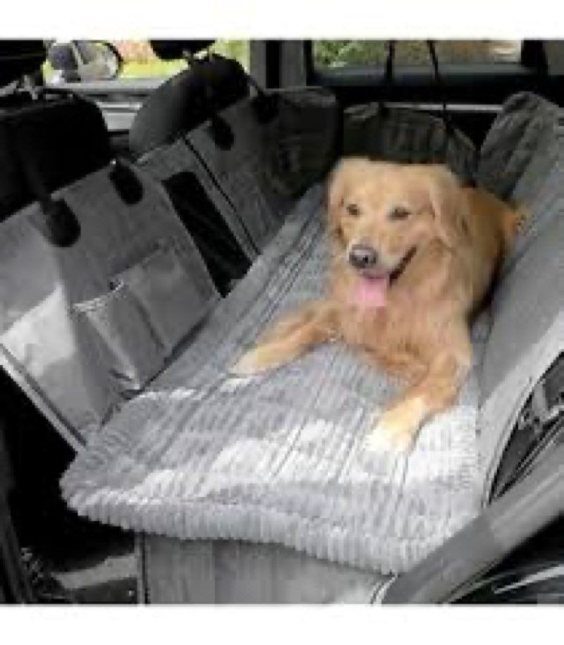 CLKHOWL Dog Car Seat Cover for Back Seat, Dog Bed for Car, Non-Slip Travel Pet Mat, Fit for Backseat