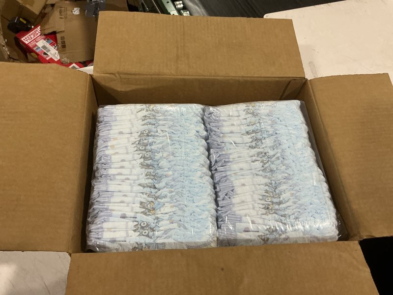 Condition photo showing New/Like New for luvs size 6 baby diapers, platinum protection bluey diapers for day & night,size 6 (35+ lbs), 144 count size 6 144.0