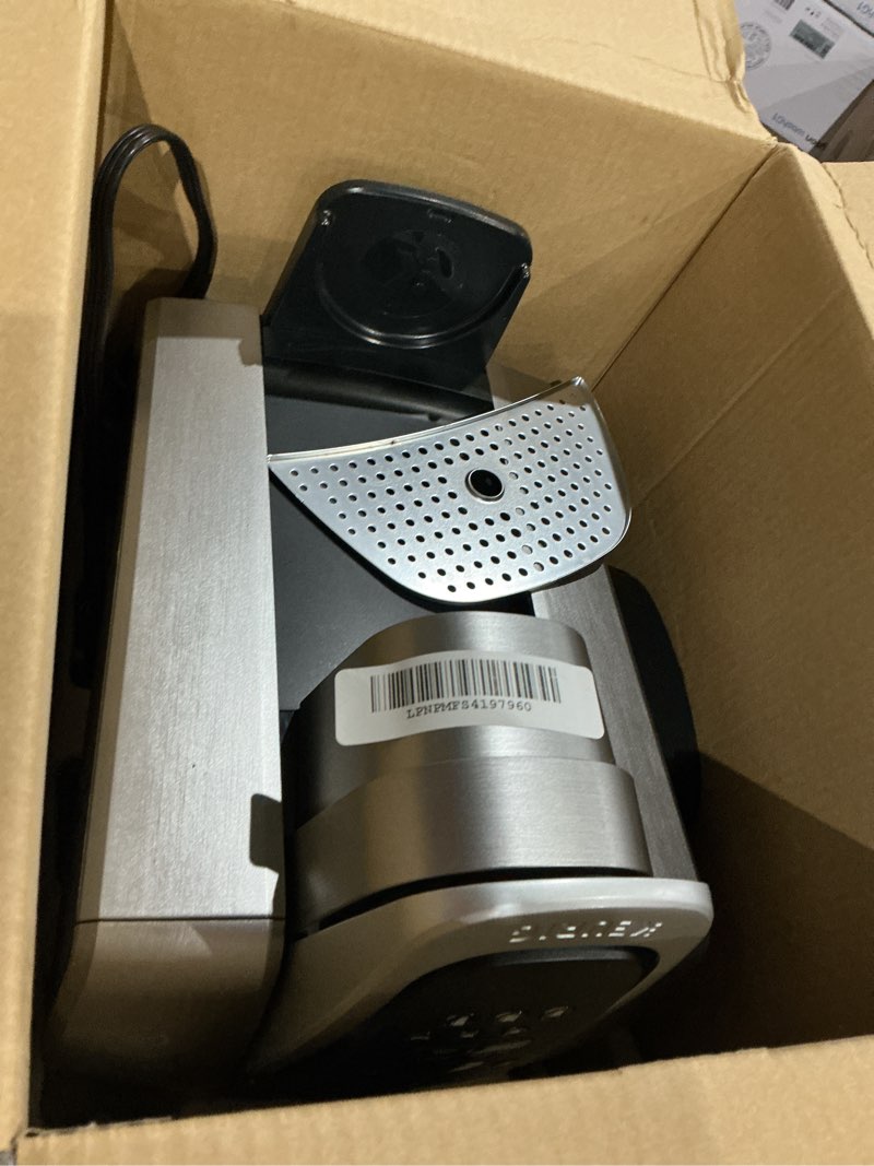 Condition photo showing As Is for keurig k-elite single serve k-cup pod coffee maker, with strength and temperature control, iced coffee capability, 8 to 12oz brew size, programmable, brushed silver