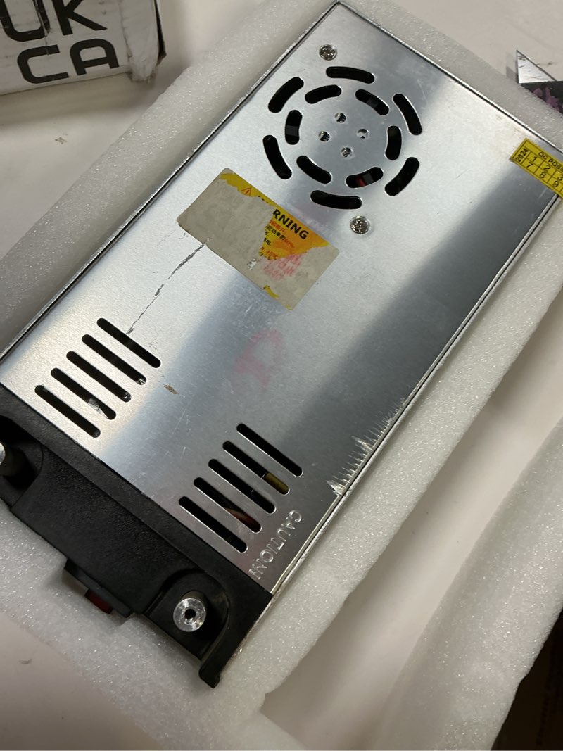 Condition photo showing As Is for New Version DC 12V 50A 600W Switching Power Supply Adapter 110V AC to 12V DC Converter Power Supply Transformer PSU for 12Volt Motor Pump CCTV Security Camera Car Stereo 3D Printer