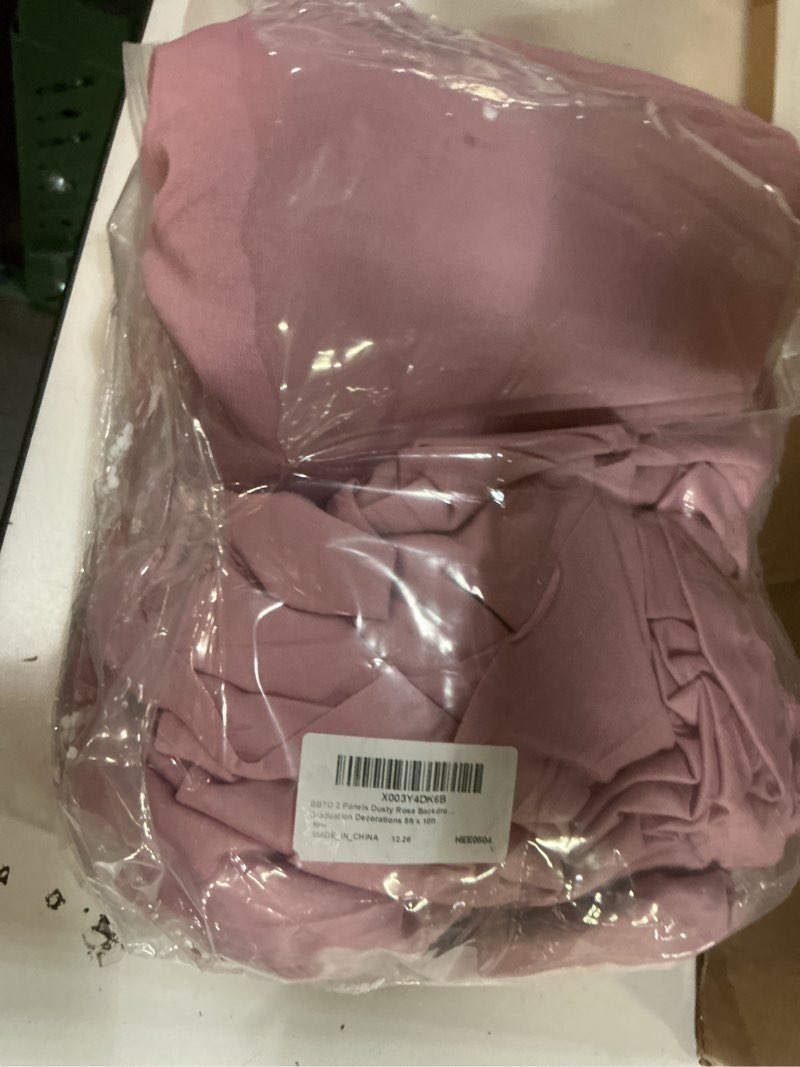 Condition photo showing New/Like New for bbto 2 panels dusty rose backdrop curtains for parties wedding pink polyester wrinkle free window curtains for ceremony party birthday bridal shower graduation decorations 5ft x 10ft