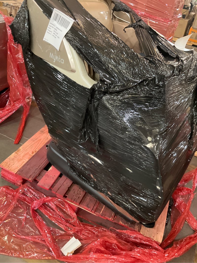 Condition photo showing As Is for mynta massage chair full body with heat, zero gravity sl-track 3d massage chairs with thai stretching, 12 modes,12 massage techniques, calf & foot massage, wireless charging, white noise apricot