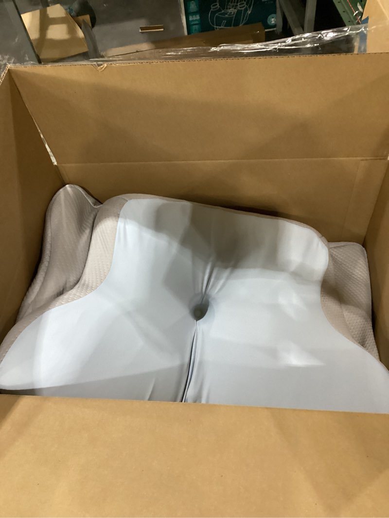 Condition photo showing New/Like New for Cervical Neck Pillow for Pain Relief - Ergonomic Memory Foam Pillows for Sleeping, Cooling Side Sleeper Pillow for Neck Support, Contour Orthopedic Bed Pillow for Sleepers Blue & Grey