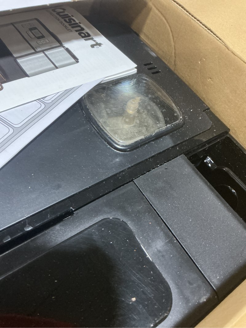 Condition photo showing As Is for Cuisinart Coffee Center Grind and Brew Plus, Built-in Coffee Grinder, Coffeemaker and Single-Serve Brewer with 6oz, 8oz and 10oz Serving Size, Black/Silver, SS-GB1NAS 12-Cup Glass Grind & Brew Plus Stainless