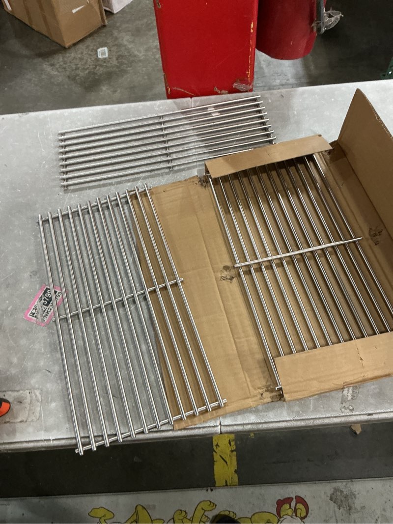Condition photo showing Good Condition for criditpid 7637 304 stainless steel grill cooking grates for weber spirit i & ii 200 gs4 series, spirit e210, s210, e220, s220 with front control, 17.5" grates replacement parts for weber spirit 200 sus304 stainless steel