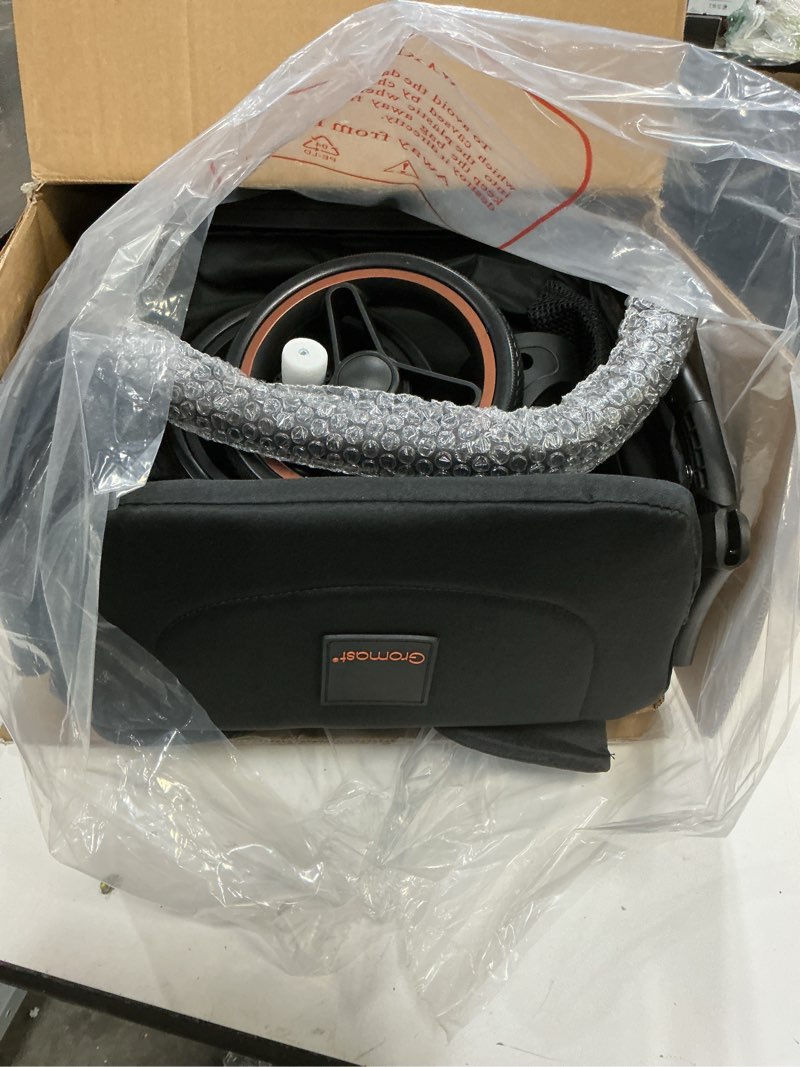 Condition photo showing Good Condition for gravity folding baby stroller - portable travel toddler stroller w/adjustable backrest, canopy, footmuff & cup holder, lightweight and uv protected, one-hand automatic folding - dark gray