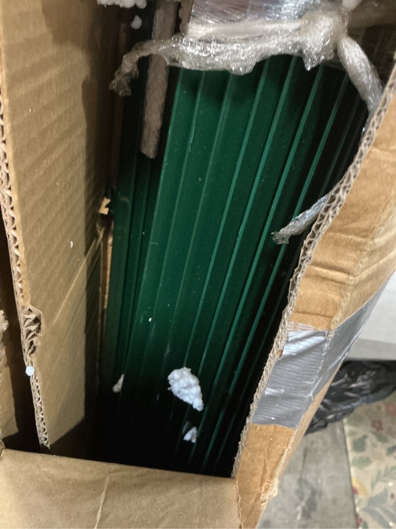 Condition photo showing Good Condition for thealyn 7ft fence posts, pack of 10 - sturdy metal u-posts & step-in stakes, no digging poles for garden wire fencing and yard signs (requires assembly) 7 feet (requires assembly)