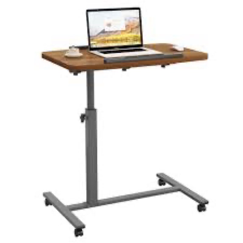Laptop Table Mobile Adjustable Height Portable Desk Notebook Swivel PC Computer Rolling Desk with Wh