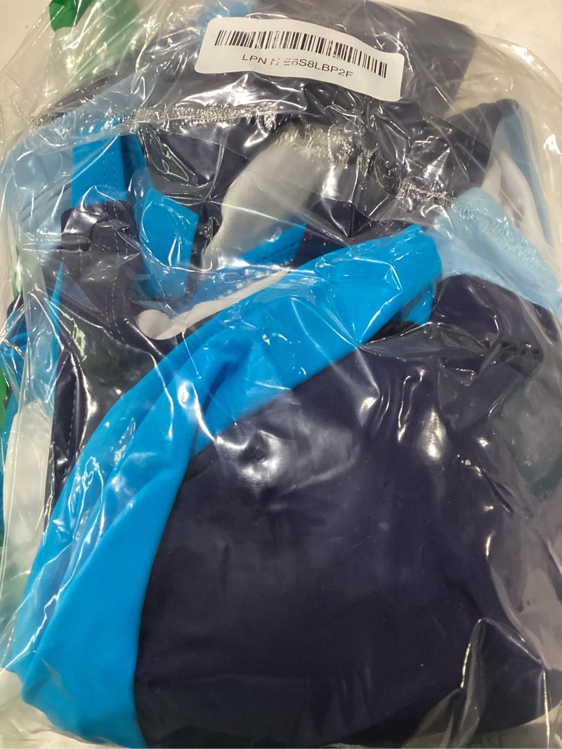 Condition photo showing Good Condition for tempt me plus size two piece swimsuit - women high waisted bikini set tummy control bathing suits blue 16 plus
