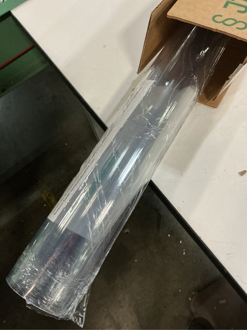 Condition photo showing Good Condition for lovepads clear table cover protector 48 x 78 inch, 1.5mm thick plastic table cover, table protector for dining room table, waterproof vinyl tablecloth table pad mat for kitchen, dresser, writing desk 48" x 78" (rectangular) clear 1.5mm