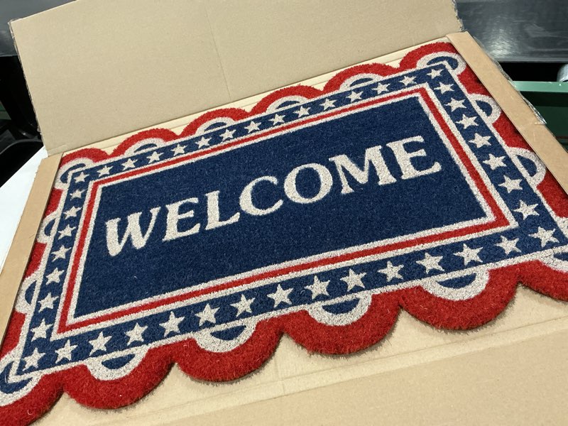 Condition photo showing Good Condition for member's mark americana welcome coir doormat