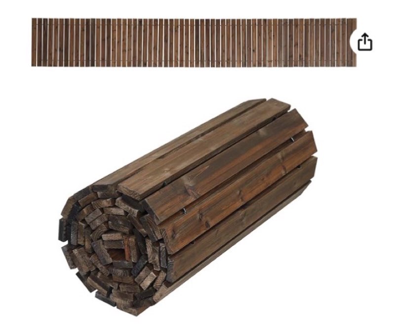 reliancer 12' wooden garden pathway,outdoor roll out cedar straight walkway,patio path decorative garden boardwalk walkways,weather-resistant roll up beach wood road floor,wedding party pathways 12' natural-straight