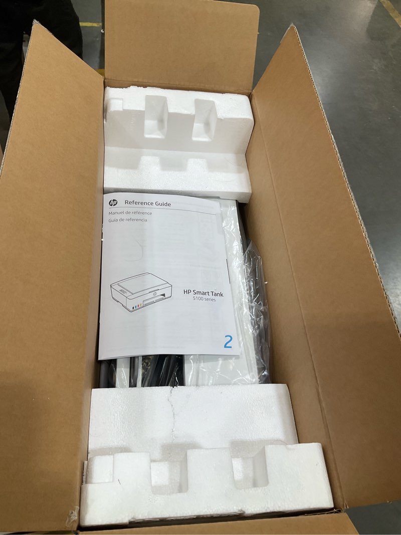 Condition photo showing As Is for hp smart tank 5101 wireless all-in-one refillable printer, scanner, copier with 2 years of ink included, wireless printer-for-home use an ecotank alternative (1f3y0a)