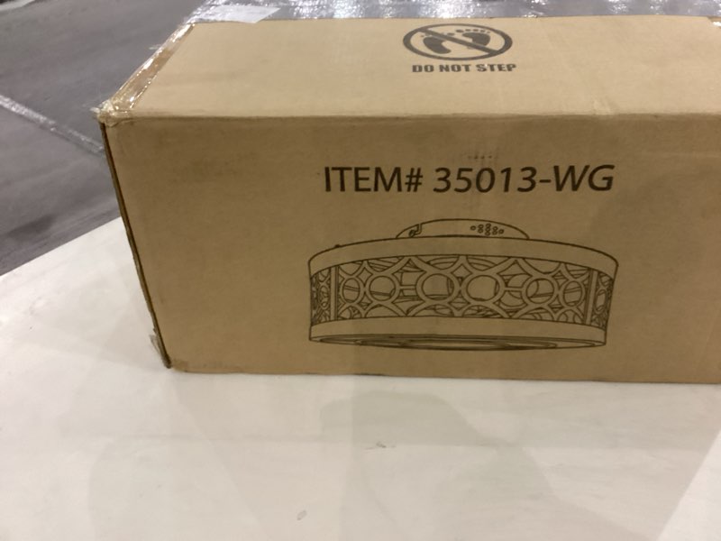 cretien 17" 7-blade indoor enclosed caged flush mount ceiling fan with the remote control