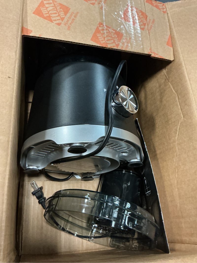 Condition photo showing As Is for olixis food processor 10.5 cup, vegetable choppers with slicing shredding chopping kneading, dishwasher safe, food grinder, stainless steel blades, for smoothie fruit dough, 2.6qt, black black 10.5 cup
