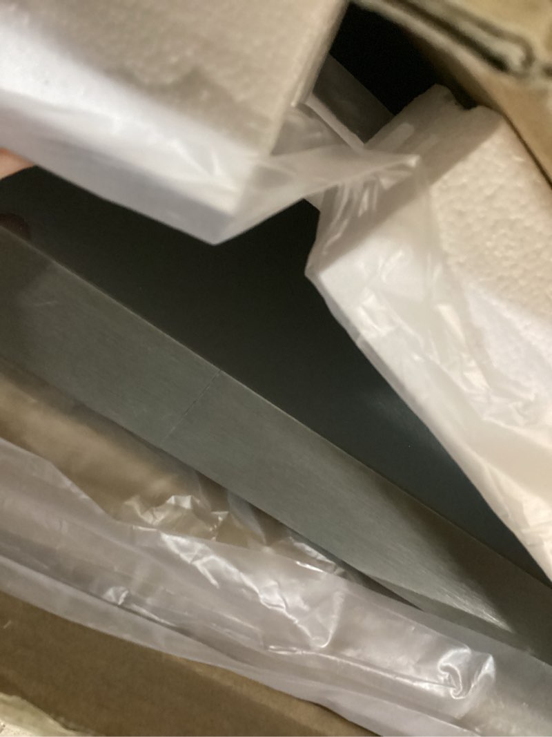 Condition photo showing Good Condition for LOAAO 20X30 Inch Brushed Nickel Bathroom Mirror, Rounded Rectangle Silver Metal Frame Mirror, Brushed Nickel, Anti-Rust, Shatter Proof, Hangs Horizontally or Vertically Brushed Nickel 20"L x 30"W