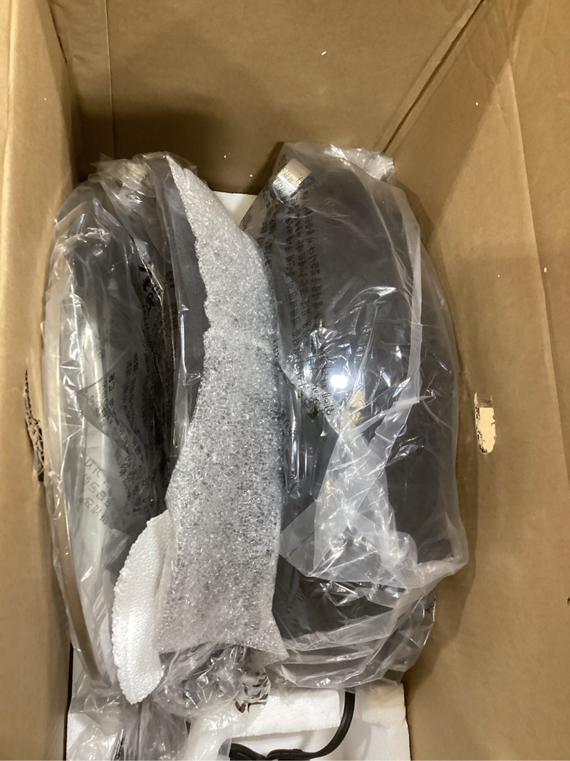 Condition photo showing As Is for nuwave mosaic induction wok, precise temp controls from 100°f to 575°f in 5°f, wok hei, infuse complex charred aroma & flavor, 3 watts 600,900 & 1500, authentic 14-inch carbon steel wok included,black