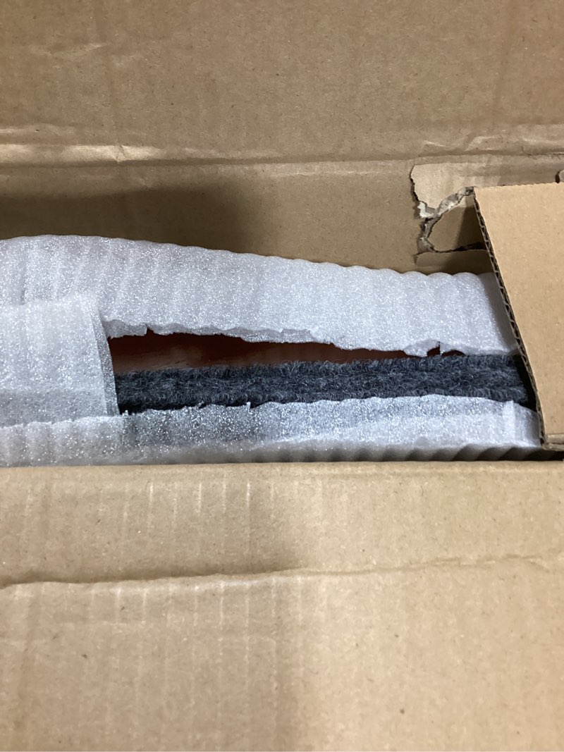 Condition photo showing New/Like New for Adjustable Dog Ramp for Bed - 39" Long Foldable Wooden Ramp for Dogs to Get on Bed, Couch, or Car with 13.4" Wide Walking Space (Walnut Wood with Gray Carpet, Medium) Walnut Wood 39” Long x 13.4” Wide