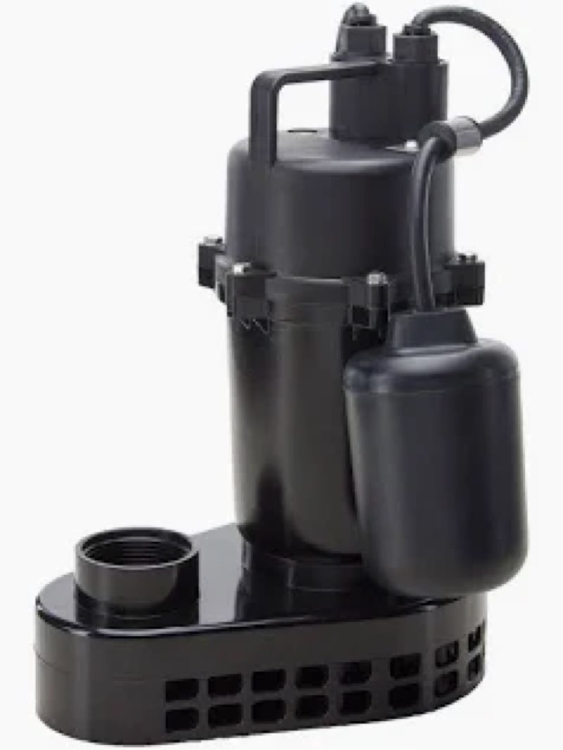 utilitech cast aluminum submersible sump pump 1/3 hp 40 gpm 0955622 9ft cord