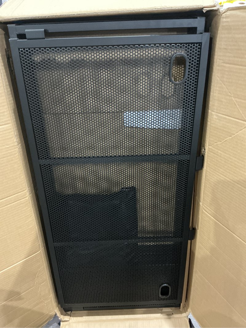 Condition photo showing Good Condition for dj facade booth table 40" x 20"-portable with black&white lighting scrims flat dj booth panel-black metal frame