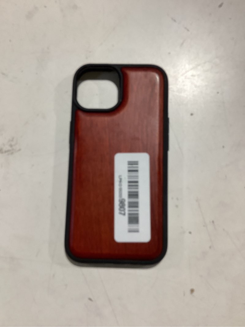 Condition photo showing Good Condition for carveit wood case for iphone 15, natural grain, rosy | magnetic iphone 15 case compatible with magsafe wireless chargers, engraved wood with soft tpu shockproof bumper iphone 15 (6.1 inch) wood-rosy