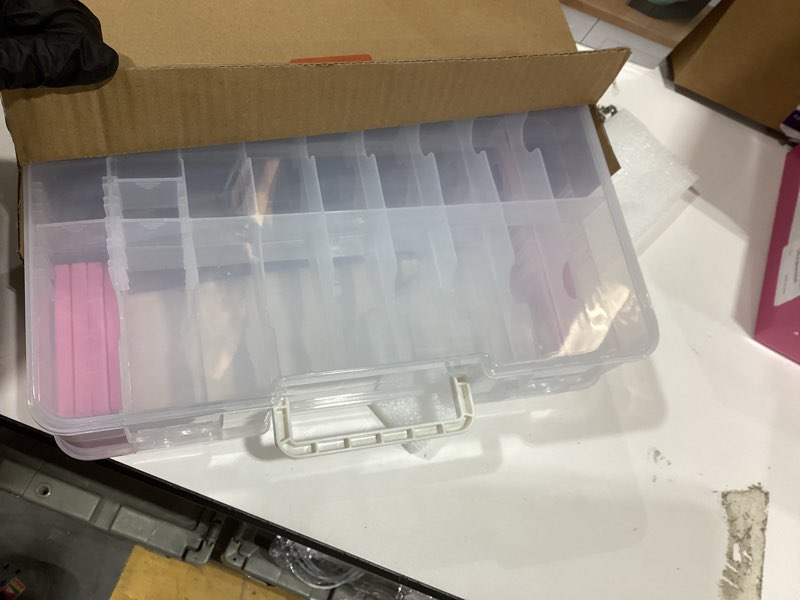 Condition photo showing New/Like New for Lifewit Nail Polish Organizer Case for 36 Bottles with 8 Adjustable Sections, Portable Sturdy Gel Nail Polish Storage Holder with 4 Nail Separators, Space Saver for Display Travel, 1 Pack, Clear