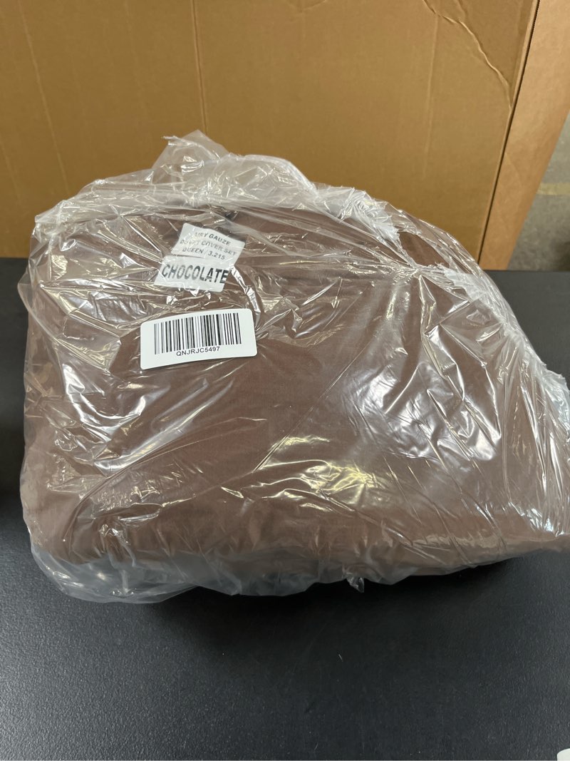 Condition photo showing Good Condition for organic airy gauze duvet cover set, full/queen, chocolate