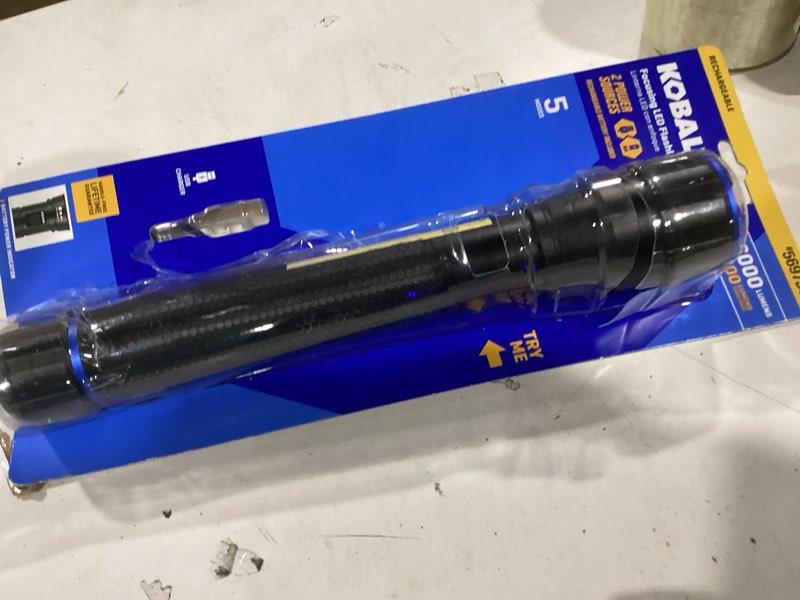 Condition photo showing Good Condition for kobalt 6000-lumen 5 modes led flashlight with rechargeable with batteries included