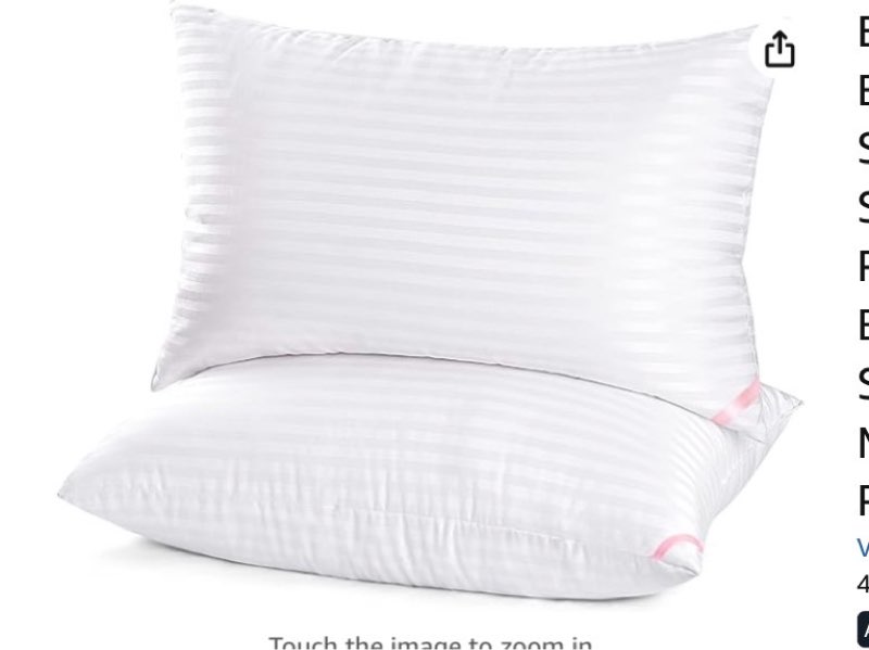 Pillows Amazon Prime Logo Enjoy fast, free delivery, exclusive deals, and award-winning movies & TV shows. Join Prime $22.99 $11.50 per count($11.50 / count) Get Fast, Free Shipping with Amazon Prime FREE delivery Tuesday, October 14 on orders shipped by Amazon over $35 Or Prime members get FREE delivery Saturday, October 11. Order within 16 hrs 50 mins. Join Prime Delivering to Florence 41042 - Update location In Stock Quantity: Quantity:1   Add to Cart   Buy Now Ships from Amazon Sold by WUUU Returns FREE 30-day refund/replacement Packaging Ships in product packaging See more Add a gift receipt for easy returns Add to List  EIUE Hotel Collection Bed Pillows for Sleeping 2 Pack Standard Size?Pillows for Side and Back Sleepers,Super Soft Down Alternative Microfiber Filled Pillows,20 x 26 Inches Touch the image to zoom in                EIUE Hotel Collection Bed Pillows for Sleeping 2 Pack Standard Size?Pillows for Side and Back Sleepers,Super Soft Down Alternative Microfiber Filled Pillows,20 x 26 Inches