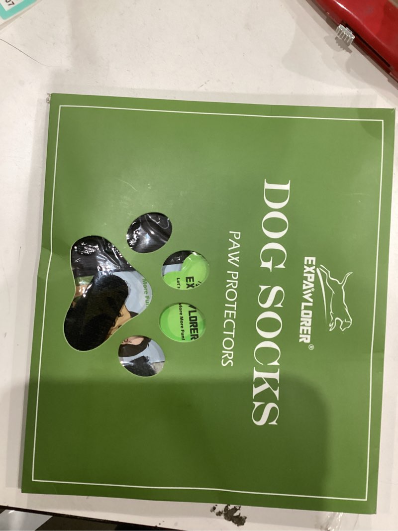 Condition photo showing Good Condition for expawlorer anti-slip dog socks,dog boots&paw protectors to prevent licking,dog shoes for hot/cold pavement, double sides non-skid traction control on hardwood floor for senior dogs small (4 count) black