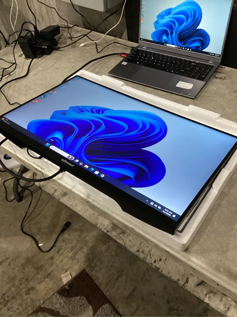 Condition photo showing Good Condition for 27'' business webcam monitor, 1080p ips 120hz, video conference monitor - built-in adjustable 3mp webcam, mic array, speakers, eye care, frameless, hdmi, displayport, vga, usb 2.0 27 inch monitor with webcam
