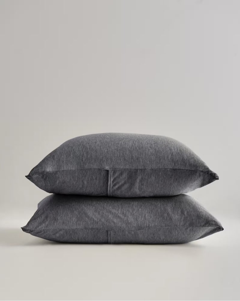 Quince Tencel Jersey Sham Set 20x36 Color: Heather Charcoal
