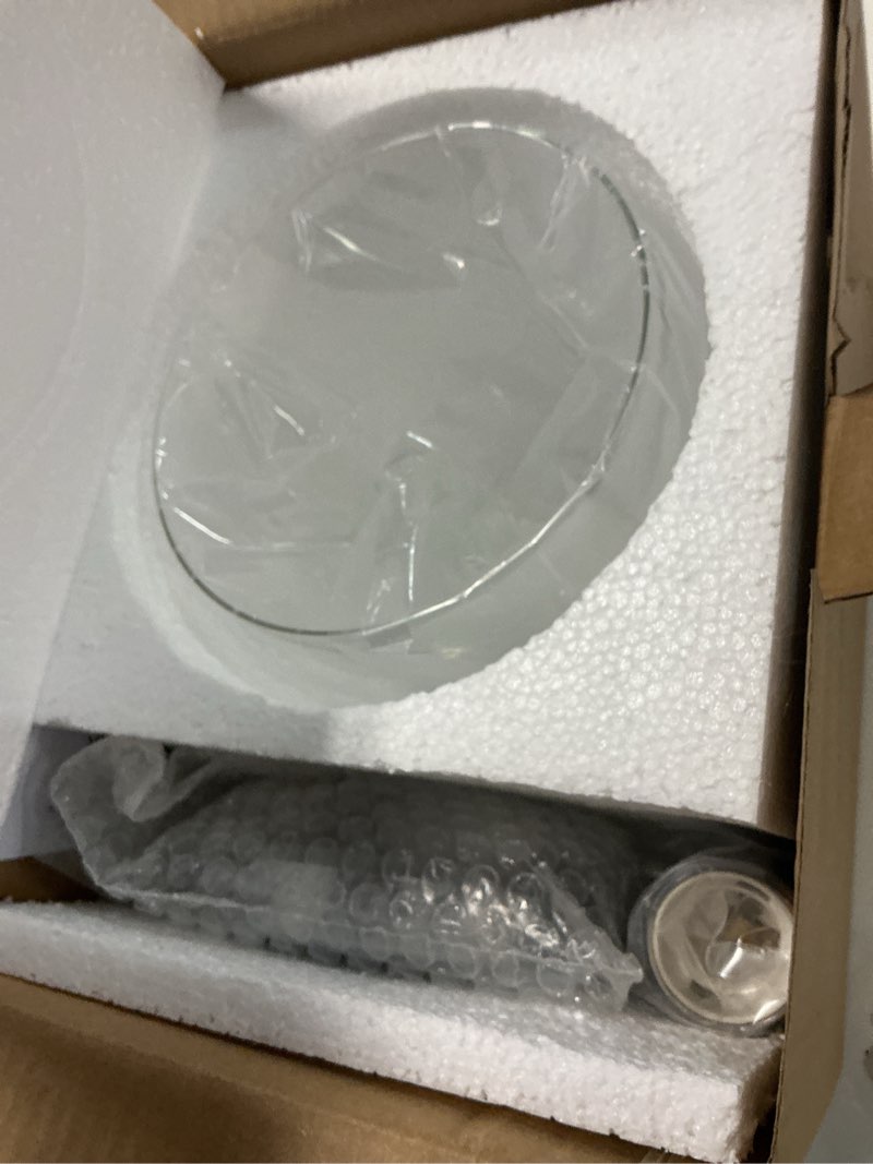 Condition photo showing New/Like New for permo industrial vintage wall sconce chrome wall sconce with 6.7" oval dome clear glass shade light lamp fixture chrome oval dome 1-light hardwired