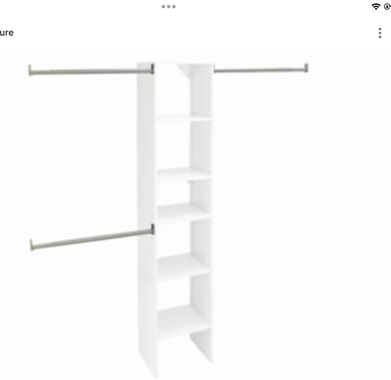 closetmaid 16" starter tower closet organization system