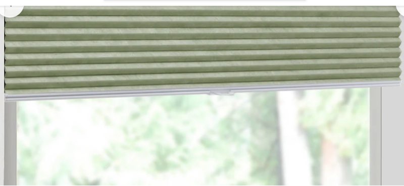 no tools-no drill  cordless cellular shades green