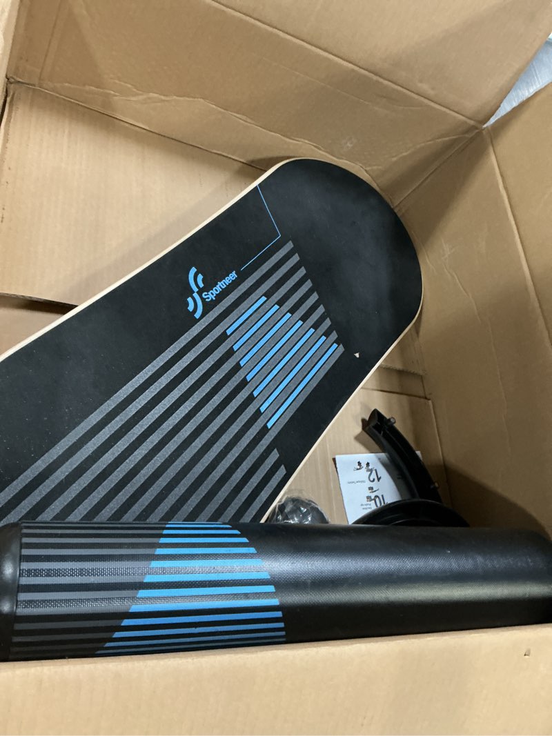 Condition photo showing As Is for sportneer balance board 7 modes wobble board with adjustable stoppers exercise balancing stability trainer for improve balance, surf trainer & physical therapy - roller and 2.8'' ball included blue