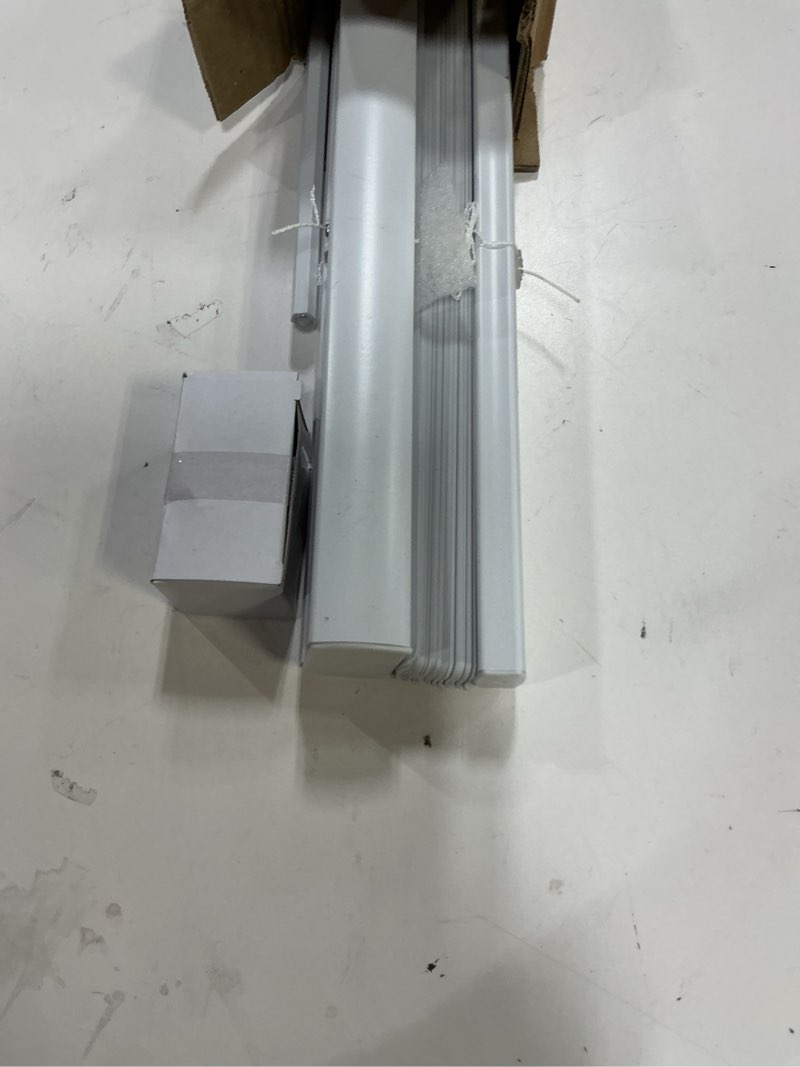 Condition photo showing As Is for chicology blinds for windows, mini blinds, window blinds, door blinds, blinds & shades, camper blinds, mini blinds for windows, horizontal window blinds, midnight white (blackout), 24" w x 36" h