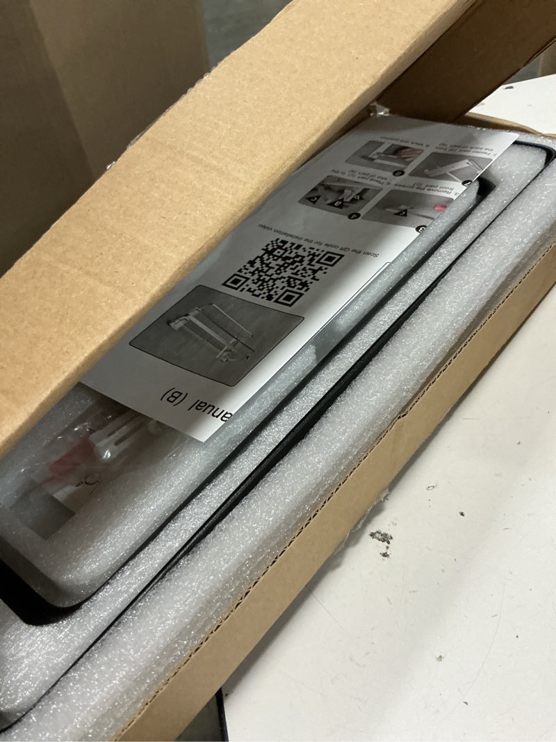 Condition photo showing Good Condition for VOLPONE Bathroom Glass Shelf with Towel Bar Black Bathroom Shelf Wall Mount Rustproof Bathroom Wall Organizer Towel Rails1 Tier (Black) 1 tier with towel bar black