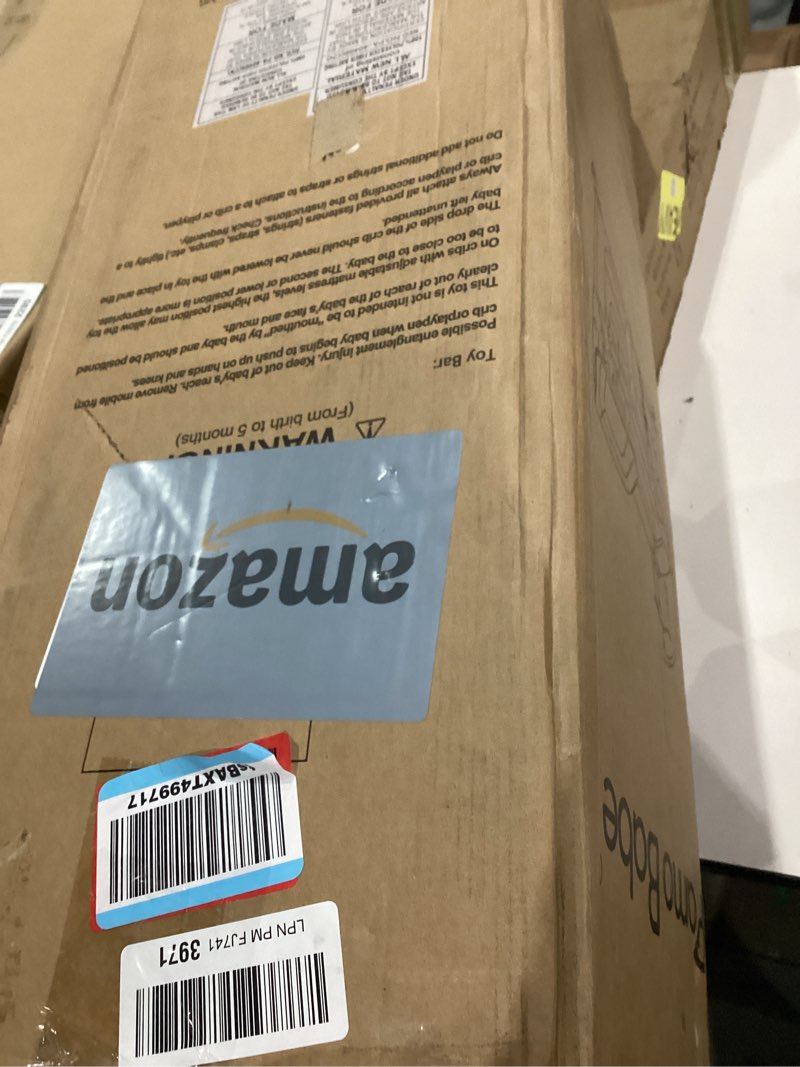 Condition photo showing New/Like New for Pamo Babe 1-Second Setup 3-in-1 Playard for Babies - Heavy-Duty Steel Frame for Safe Sleep Space, Portable Crib with Zip Door & Changing Table, Locking Wheels, Breathable Mesh Dark Grey Magic Fold