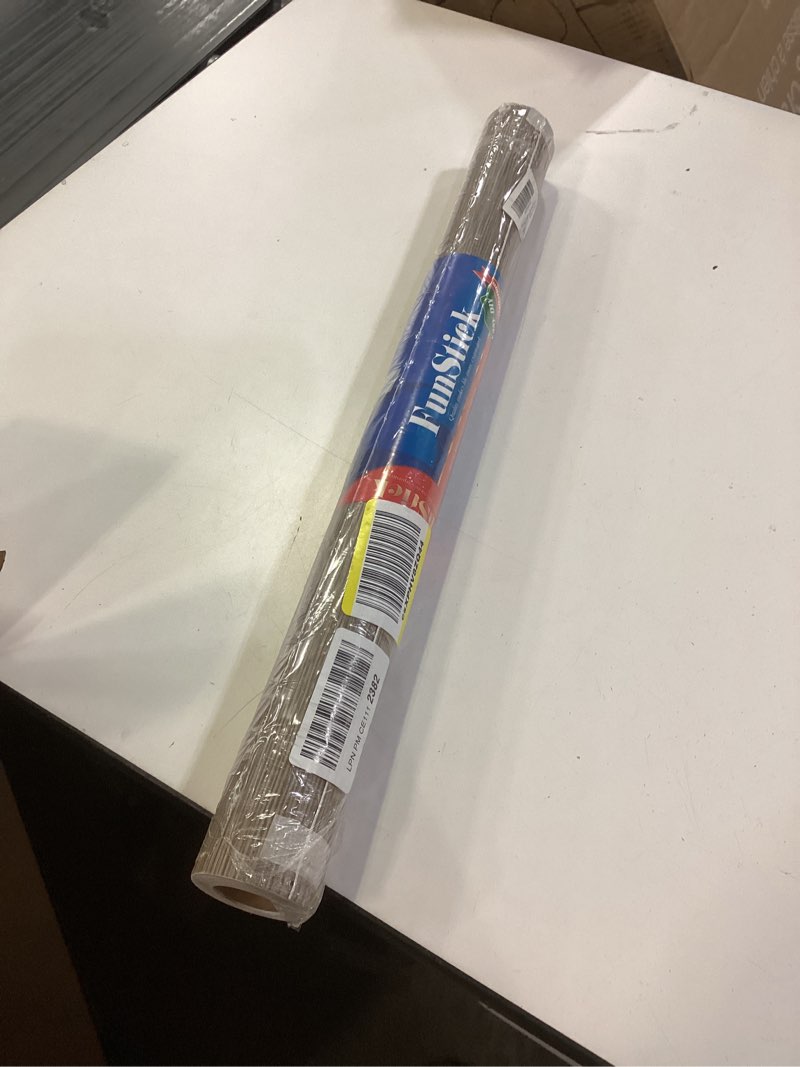 Condition photo showing New/Like New for FunStick 24"x200" Grasscloth Peel and Stick Wallpaper Textured Brown Fabric Linen Wall Paper Roll Self Adhesive Removable Faux Grasscloth Contact Paper for Bathroom Bedroom Accent Wall Cabinet Drawers 24" x 200" Taupe Brown