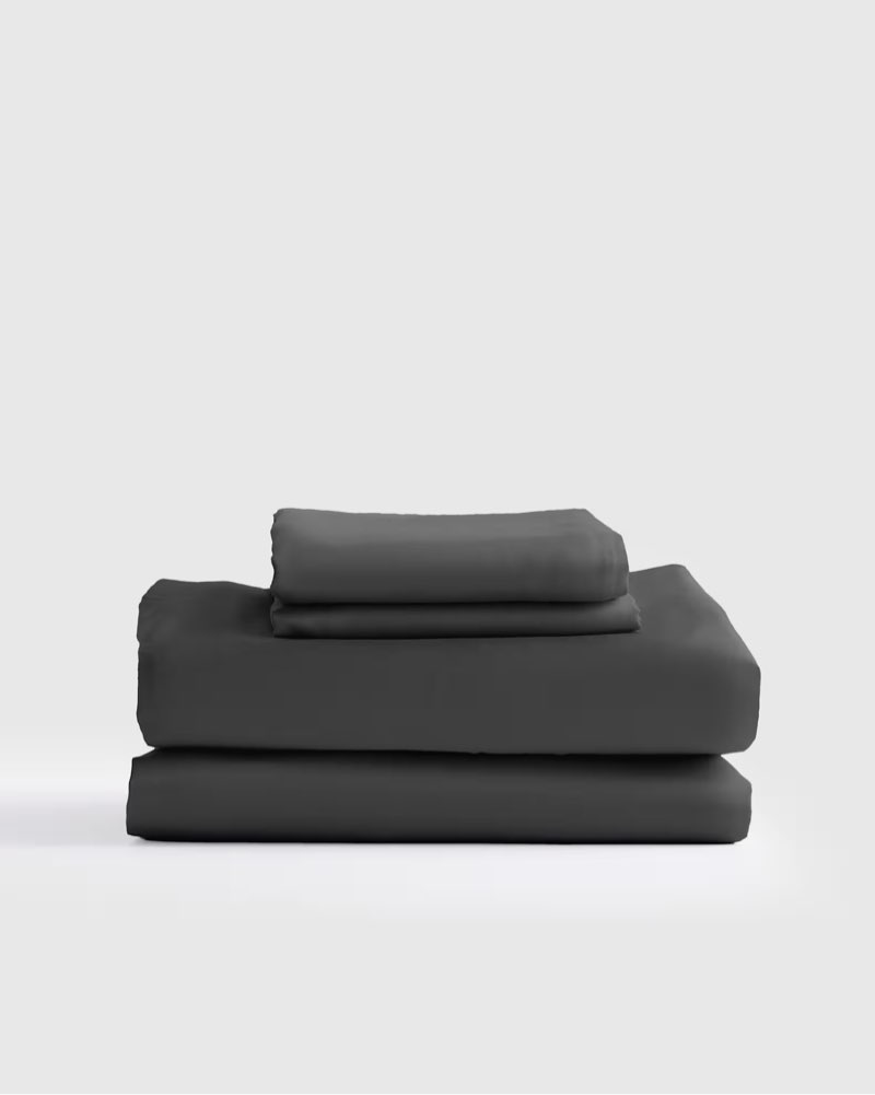 quince bamboo sheet set of 3, king , color charcoal 